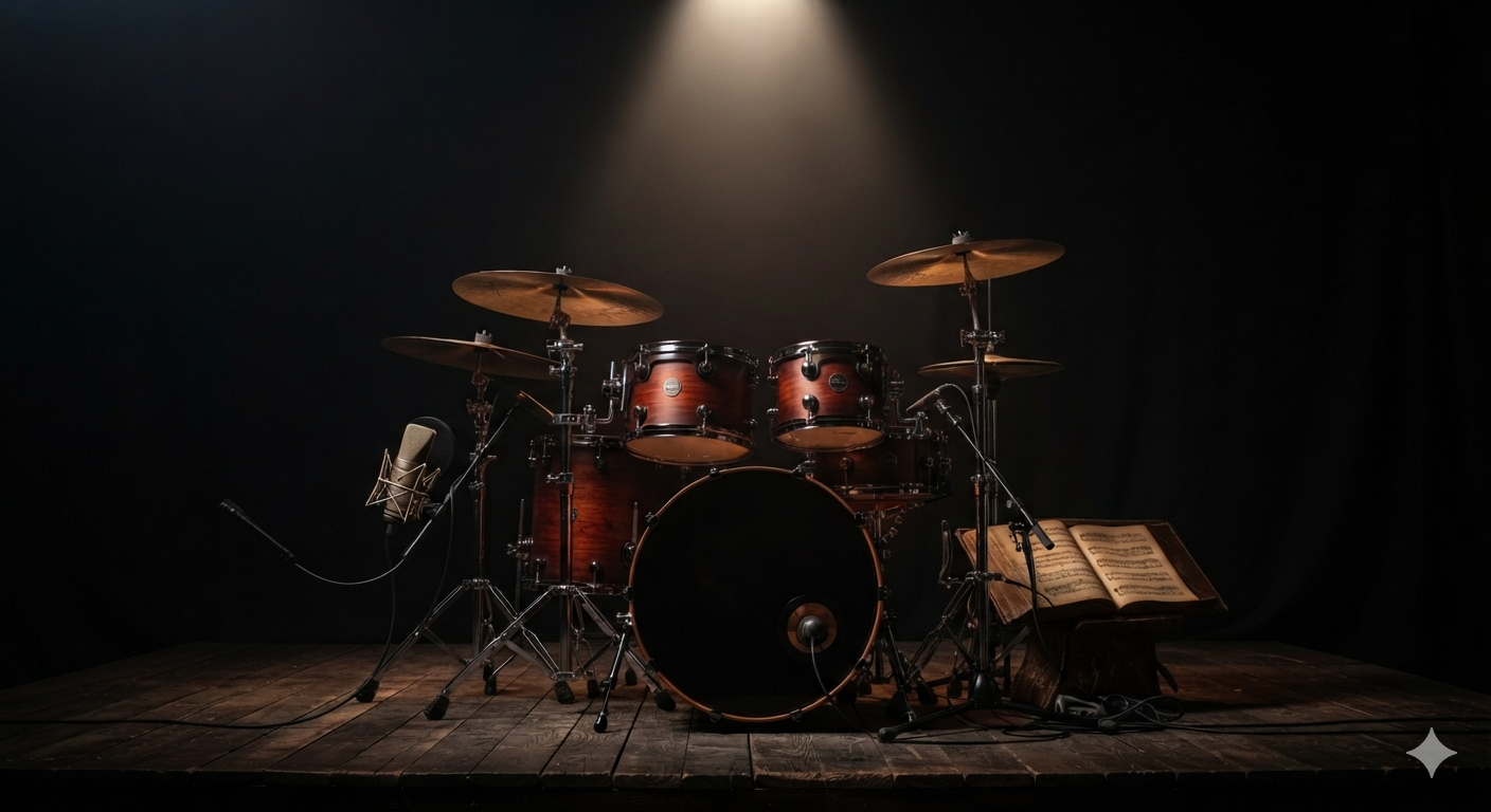 Drums at Doremi Fusion Music Studio in Kolkata