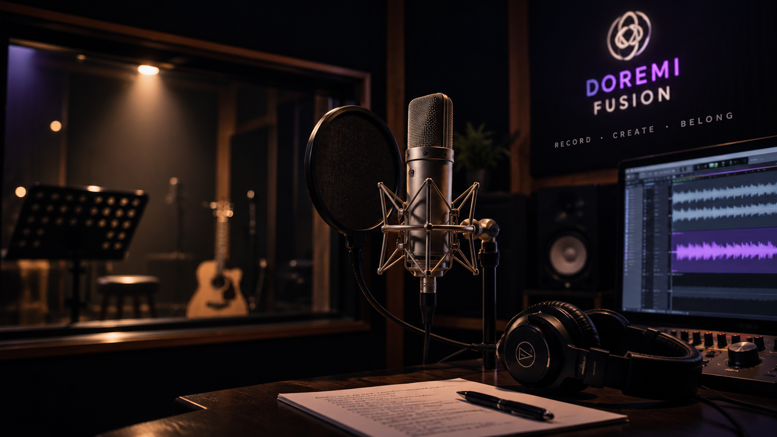 Recording at Doremi Fusion Music Studio in Kolkata