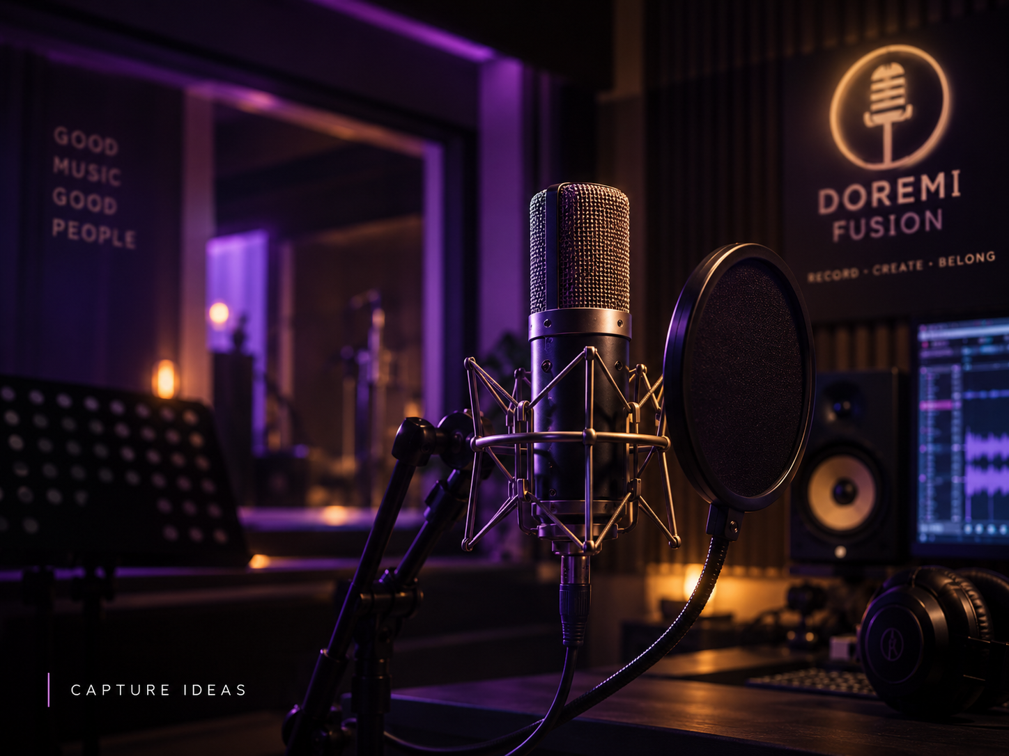 Music production setup at Doremi Fusion Music Studio in Kolkata